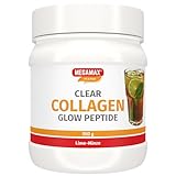 MEGAMAX Clear Glow Kollagen, Lime-Minze Geschmack, schmeckt ähnlich wie Limo