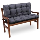 Amazinggirl Bankauflage Sitzkissen Outdoor Hollywoodschaukel Kissen 100 x 100 cm - Sitzpolster Bank Polster für Sitzbank Gartenbank und Paletten Bankkissen Indoor und Outdoorkissen Graphit
