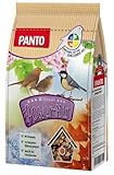 PANTO Wildvogelfutter Power Mix – 5 x 1 kg Vogelfutter für Futterhäuschen, Streufutter für Vögel mit Sonnenblumenkernen, Erdnüssen, Rosinen, Getreideflocken