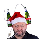 Generisch Trinkhelm, Oktoberfest Bierfest Karneval Weihnachten Wiesn Helm mit Schlauch, für 2 Dosen Bier, Spaßartikel Fußball, lustiger Bierhelm