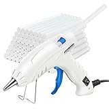 LeaderPro Heißklebepistole 30W, Kleber für DIY Handarbeit, Klebepistole mit 7mm x 140mm x 60pcs Kleber Sticks Klebepistolefür DIY Handwerker Handarbeit Weihnachten Allerheiligen (30W)