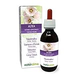 Echter Eibisch (Althaea officinalis) Wurzeln Alkoholfreier Urtinktur Naturalma - Flüssig-Extrakt Tropfen 120 ml - Nahrungsergänzungsmittel - Veganer