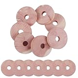 ZesNxj 16 Stück Zedernholz Mottenschutz, Natürliche Zedernholz Ringe, Effektiver Schutz Gegen Kleidermotten, Ideal Für Kleiderschrank, Schuhschrank Und Wohnräume