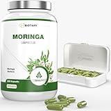 Moringa Oleifera 300 Kapseln, 1800mg Hochdosiert, 3-4 Monatsvorrat, inklusive Pillenbox, hochdosiert, 100% Vegan, rein pflanzlich, Laborgeprüft, Made in Germany