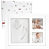 agctrler Baby Handabdruck und Fußabdruck Set, Gipsabdruck Hand und Fuß für Neugeborene, Handabdruck Bilderrahmen Baby Geschenk, Dusche Abdruckset