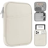 HoYiXi Universal Sleeve Hülle für 7-8 Zoll ablette Fire HD 8/Fire HD 8 Plus Compatible iPad mini (6th Gen) 8.3' 2021, iPad mini 5/4/3/2/1, Tab A8, 7'-8' Android Tablet Sleeve Case -Weiß