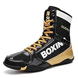 Boxschuhe Herren Wrestling Schuhe Jugendliche Muay Thai Kickboxen Sparring Boxers Trainers Kampfsport Schuhe Atmungsaktive Bodybuilding Boxen Stiefel36-46