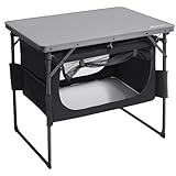 Portal Campingtisch Faltbar mit Stauraum Klapptisch klappbar Esstisch Mini Gartentisch Ultraleicht für Camping Outdoor Balkon Garten