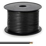 Waytex 36100 Telefonkabel, flach, Schwarz, 4-adrig, Spule, 100 m, für RJ11-Telefonanschluss