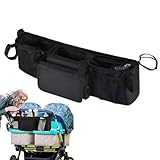 Doppelkinderwagen Aufbewahrungstasche - Geräumiger Wasserdichter Organizer Mit 3 Fächern - Kompakter Organizer für Kinderwagen - Für Reisen Täglichen Gebrauch Eltern Zuhause Outdoor Camping