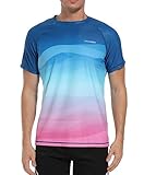 VAYAGER Herren-Badeshirts Rash Guard UPF 50+ Kurzarm, schnell trocknend, lockere Passform, Wassersurf-Shirt