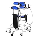 Faltbarer Rollator Sitz Handbremse,8-rädriger Rollator Einstellbarer Höhe Breite,Rollator Schlaganfall-Patienten Hemiplegic Rehabilitation Stehendes Gestell,tragbare Medizinische Rollatoren (Frau)