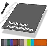 Aiyaoo Sonnensegel 3x4m Wasserdicht Rechteckig mit ösen, Sonnenschutz für Balkon Terrasse, Markisenstoff [Nach Mass] Segeltuch Sonnensegel Aufrollbar für Terrassendach, Wintergarten, Dunkelgrau