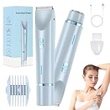 Silky Splash Rasierer Intimrasierer für Frauen, 2-in-1 Dual Head Elektrischer Rasierer Damen, Elektrischer Intimrasierer für FrauenIPX7 Wasserdicht Kabelloser Wet & Dry Bikini Trimmer, Damenrasierer
