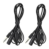 SOIMISS 2 STÜCK Audio Verlängerungskabel mit Pulley zur Lautstärkeregelung Teiliges für Mobile Geräte und Schwarz Tragbar und Langlebig Einfach zu Bedienen