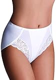 ELDAR Bauchweg Unterwäsche Damen Miederslip mit Bauch-Weg-Effekt Shapewear Stark Formend Miederhose Bauch Weg Stark Formend Slip (L, Weiß)