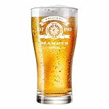 Bierglas mit Gravur – Origina - Personalisiert mit Namen & Jahreszahl - Geschenk für Männer auch als Vatertag 0,5l Bierglas als Geburtstagsgeschenk Weihnachten Vatertag für Mann