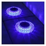 Solar Glas Kristall Ground Lights, Dekorative Weihnachtskristalllichter Innenhof Im Freien Wasserdicht Landschaftsbeleuchtung Für Garten Rasen Yard Pathway Driveway Walkway Decor (Farbe : Blue light