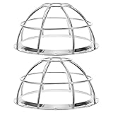 MUCKLILY 2 Stück Sprinklerkopf Schutzkäfig aus Metall Bündig Montierbare Rauchmelder Abdeckung mit Aufprallschutz Feuerfest und Transparent für Gewerbe und Heim