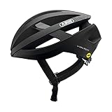 ABUS Rennradhelm Viantor MIPS - Sportlicher Fahrradhelm mit MIPS Aufprallschutz für Einsteiger - für Damen und Herren - Schwarz Matt, Größe M