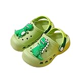 Junge Clogs Kinder Gartenschuhe Unisex Mädchen Jungen Hausschuhe Pantoletten Sandalen Badeschuhe Atmungsaktiv Gartenclogs rutschfeste Kids Pantoffeln Dinosaurier Strand Sommer Leichte Strandschuhe
