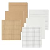 Bewudy Haftnotizen Klebezettel, 6pack Selbstklebende Haftnotizzettel, Kraftpapier-Haftnotizen Sticky Notes zum Markieren von Seiten für Büro und Studenten Memoblöcke (480 Blätter)