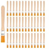 40 StüCk Kleine Pinsel Set Flachpinsel Pinselset Streichen Borstenpinsel Set Pinsel Wandfarbe, FüR Pinsel Farben Kunst Malerbedarf Lacke Malerei DIY Streichen Von WäNden