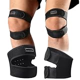 HSTWODE 2 Stück Kompression Patella Kniebandage für patellasehnenbandage, Leicht, Atmungsaktiv, für Knie Unterstützung Laufen, Jumper, Gymübung, Schwache Knie