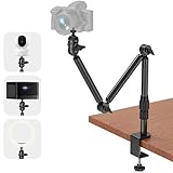 Jubor Kamera Tischhalterung, Overhead Kamera Tischstativ mit 1/4' Schraube, Webcam Ständer Licht Ständer für DSLR Kameras, Webcam, Ringlicht, Projektor, Max. Belastung 3 kg