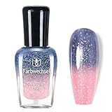 Farbwechsel Nagellack – 7Ml Temperaturgesteuerter Nagellack mit Farbtemperaturregelung, langanhaltend und schnelltrocknend, Air dry Color Change Nail polish für Nageldesign, ohne UV-Lampe (Pink)