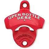 Starr X Wandflaschenöffner 'Open Bottle Here' Rot orig. STARR X aus den USA