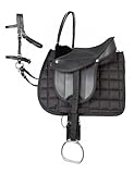 Pfiff 102291 Sattel-Set Komplettausstattung für Shetty und Holzpferde/Plüschpferde, Schwarz