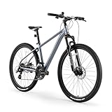 ROCKBROS MT·200 27,5 Zoll Mountainbike, Scheibenbremse Aluminium Fahrrad mit Altus M310 24 Gang Schaltung, 16/18/21 Zoll Rahmen für Herren und Damen Silber