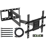 BONTEC TV Wandhalterung mit Extra Langem Gelenkarm 850mm für 32-70 Zoll LCD/LED/OLED Flachbildschirme bis 60 kg, Neigbar, Schwenk- und Drehbar, TV-Wandhalterung, Max. VESA 400 x 400 mm