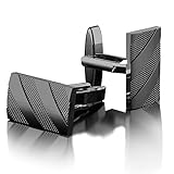 CIOUYAOS Manschettenknöpfe Herren, Cufflinks for Men, Manchettenknoepfe mit Schachtel, Personalisierte Silberne Manschettenknöpfe Männer Geschenke für Hochzeit Business Hemd (Schwarz)