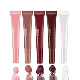 Lip Butter Balm 5 Stück - Pflegende Lippenmaske und Lippenbalsam - Lippenpflege für Sehr Trockene Lippen - Lip Tint Mädchen Geschenke - Lip Oil Set für Sofortige Feuchtigkeit, Glanz und Hydratation