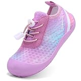 IceUnicorn Kinder Badeschuhe Jungen Mädchen Breite Barfussschuhe Aquaschuhe Barfußschuhe Strandschuhe(Lila, 28 EU Weit)