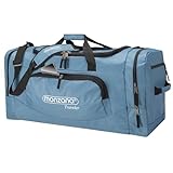 MONZANA® Sporttasche & Reisetasche mit Schuh & Nassfach 90Liter 65x32x33cm Tragegurt Seitenfach Wasserabweisend Weekender Fitness Duffle GMY Bag Blau