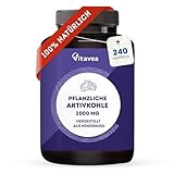 VITAVEA BIEN-ETRE Aktivkohle Tabletten - 2000 mg - 240 Tabletten - 100 Prozent Natürlich - Aktivkohle aus Kokosnuss - Verdauung, Blähungen, Darmgase, Flacher Bauch, Darmkur - Vitavea