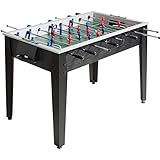 COSTWAY Tischkicker in Wettbewerbsgröße, Kickertisch für Erwachsene & Kinder, Spieltisch inkl. 2 Bällen, Tischfußball Profi für Spielzimmer, Bars & Partys, 122 x 61 x 79cm (Schwarz)