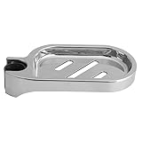 OPPWONG Seifenschale, Stabseifenhalter Seifenhalter mit Verstellbarer Duschstange Slide Praktische Badezimmer Gadget Abs Seifenschale Halter für Seifenplatten Glatte Badezimmerhalter