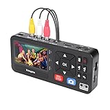 King Ma 3inch Video Grabber, 1080P 30FPS VHS Videorecorder Digitalisieren Capture von RCA, VCR, DVD, VHS Tapes, Hi8, Camcorders, Gaming-TF/SD/USB Storsage (AV)