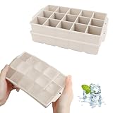 JOPHEK Eiswürfelform, 2 Stück 30 Fach Silikon Eiswürfelschale, Große Quadratische Eiswürfel 3.5cm für Cocktails Whisky Wein Obst Fruchtpürees Eiscreme Eistee