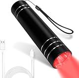Trayvespace USB Charging Rotlicht Lampe, Rotlichtlampe Infrarotlampe Tragbare Infrarot Taschenlampe