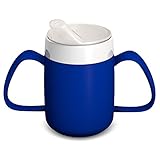 Ornamin 2-Henkel-Becher mit Trink-Trick 160 ml blau mit Schnabelaufsatz (Modell 815 + 806) / Spezial-Trinkhilfe, Tremor-Becher, Schnabelbecher… (blau)