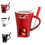 Schokoladenfondue Tasse, Schokoladenfondue Tasse Keramik Schokofondue Set, Becher zum Schmelzen von Schokolade, Keramik Schokoladenfondue Tasse, Becher zum Schmelzen von Schokolade (A)