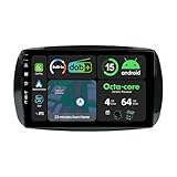 KECONSING [4G+64G] IPS 9' Android 15 Autoradio Für Mercedes Benz Smart 453 Fortwo 2014-2020 mit navi Octa Core-[Eingebauter DAB+/CarPlay/Android Auto/DSP/GPS/Bluetooth 5.0/WLAN/USB