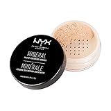 NYX Professional Makeup Mineral Finishing Powder, Loses Puder, Mattes Finish, Ölabsorbierend, Vegane Formel, Farbton: Light/Medium