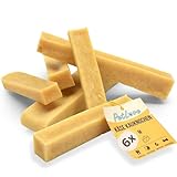 PetLove Hartkäse für Hunde • 100% natürlicher Kauknochen aus Käse • Kaukäse Hund • Kauspaß & Zahnpflege • Ideal für unterwegs • 6er Pack • Größe M: 50-80g