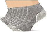 Nur Der Herren 9er Pack Sneaker Sport Aus Atmungsaktiver Baumwolle Kurze Sportsocken Mit Gepolsterter Sohle Socken, Graumelange, 43-46 EU